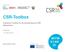Projektpartner: CSR-Toolbox. Interaktive Toolbox für die Umsetzung von CSR- Maßnahmen. Wuppertal 13. Februar
