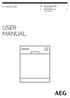 FSE62700P. DE Benutzerinformation 2 Geschirrspüler IT Istruzioni per l uso 27 Lavastoviglie USER MANUAL