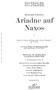 BAYERISCHE STAATSOPER RICHARD STRAUSS. Ariadne auf Naxos. Oper in einem Aufzug nebst einem Vorspiel, op. 60 [II]