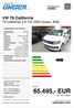 65.495,- EUR inkl. 19 % Mwst. VW T6 California T6 California 2.0 TDI DSG Ocean, AHK, autounger.com. Preis:
