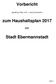 Vorbericht. zum Haushaltsplan Stadt Ebermannstadt
