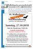 37. Jahrgang Donnerstag, den 25. Oktober 2018 Nr. 43/ Wallerfanger. Halloween Nachtwanderung Ausrichter: TuS Wallerfangen e.v.