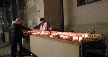 GEDENKEN AN DER FRAUENKIRCHE 13. FEBRUAR 2017 Mit zahlreichen Veranstaltungen wurde an der Dresdner Frauenkirche an Kriegsleid und Zerstörung erinnert, aber auch an die wegweisenden Ereignisse des 13.