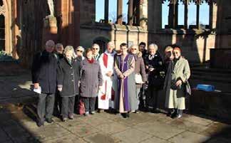Gemeinsam mit den Friends of Coventry Cathedral nahmen die Dresdner Gäste am Gedenken für die Opfer des Ersten Weltkrieges (Worship of Remembrance) am 11.