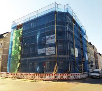 Fassaden und abgesperrte Baugruben. Erste Bauvorhaben wur- Unsere größte Baustelle finden den sogar schon abgeschlossen. Sie dieses Jahr in der Falkstraße 79.