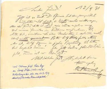 Brief Karl Ottmars kurz vor dem Pfrimer-Putsch 1931. chischen Minister (es hätte sich nur um Emil Fey handeln können, der mit der Familie eng befreundet war) schon am 15.