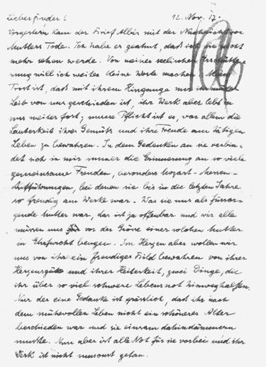 Brief von Franz Schnopfhagen an seinen