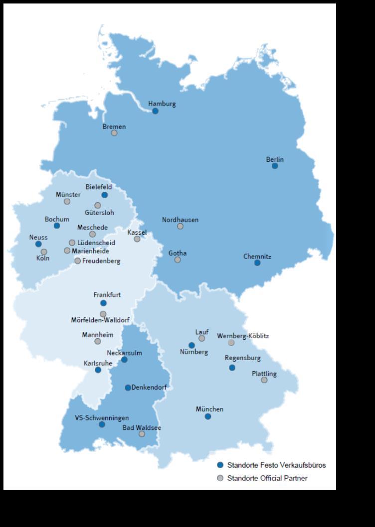 Vertriebsorganisation und Lieferservice in Deutschland 5 Regionen 14 Verkaufsbüros 17 Vertriebspartner mit 48 Standorten Onlineshop
