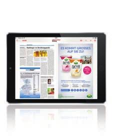 16-17 MEDIA INFORMATION 2017 IPAD FORMS OF ADVERTISEMENT IN THE IPAD APP OF LEBENSMITTEL ZEITUNG SPLASH COVER The entire LZ is available in