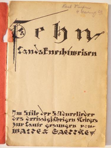 der gesamten Sml. verbergen. Zwar ist Sotke in Hagen geboren, aber auch die Deutsche Nationalbibliothek und das Deutsche Volksliedarchiv führen das Rüpelliederbuch ohne Verfasserangabe.