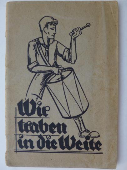 [Bündische Jugend/kleine Sml./Nazi-Liederbücher:] Hans Baumann, Trommel der Rebellen, Potsdam: Voggenreiter, 1935; 70 S., durchgehend mit Melodien.