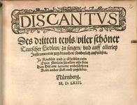 In MGG neubearbeitet, Personenteil: u.a. Liste seiner deutschen weltlichen Lieder, mit RISM- Nachweis der Frühdrucke, u.a. Ich armer Knab bin gar schabab... (1549); Kein Freud auf Erd... (1539).