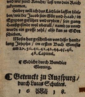 Liedflugschrift Bern, ohne Drucker, um 1537 bis 1565 (?); Internet-Abb. = aus dem Bestand der Uni.bibl. Bern (ohne nähere Angaben zum Lied).