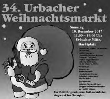 Montag,den 11. Dezember 2017, um 18:30 Uhr in der Begegnungsstätte im Schloss Urbach, Schlossstr. 35, 73360 Urbach eine öffentliche Sitzung des Vorstands der Teilnehmergemeinschaft statt.