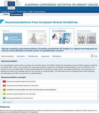Abb. 1 9 Beispielhafte Darstellungder Empfehlungen der Schlüsselfragen jrc.ec.europa.eu/recommendations/ abrufbar.