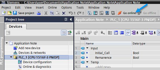 noch PLC_1 auswählen: Application Note CMMT-AS-PN