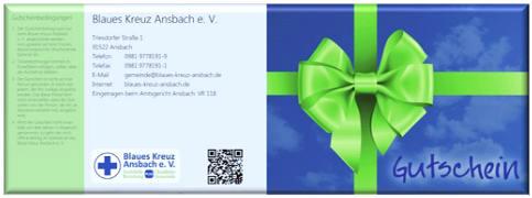 Ein besonderes Geschenk Der Gutschein des Blauen Kreuzes Ansbach Du suchst ein individuelles Geschenk?
