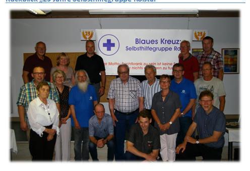 Rückblick 25 Jahre Selbsthilfegruppe Roßtal 25 Jahr Feier Selbsthilfegruppe Roßtal Am 03. Juni 2019 konnte die Gruppe Roßtal auf ihr 25jähriges Bestehen zurückblicken.