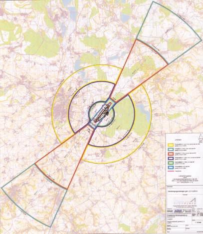 AMTLICHER TEIL Seite 9 Bauschutzbereich Die Flugplatz Altenburg-Nobitz GmbH gibt gemäß 18 Luftverkehrsgesetz den bestehenden Bauschutzbereich gemäß 12 Luftverkehrsgesetz bekannt. Der Plan wurde am 13.