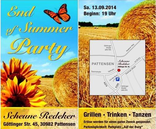 15 End of Summer Party Der Lions Club Hannover Expo lädt zum Tanz in der Scheune ein Von Kathariina Rohrbach, Pressebeauftragte Am Samstag,13.