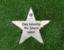 895 Euro einen goldenen Stern, die der renommierte Düsseldorfer Ziseleur und Kunstgießer Rolf Kayser anfertigte, sichern und darauf ihren Namen oder ihr Unternehmenslogo gravieren lassen.