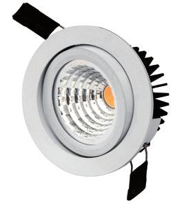 warm-weiß LED Einbauleuchte 15W COB-High-Power-Spot 3000k 1500Lm DA=155mm 