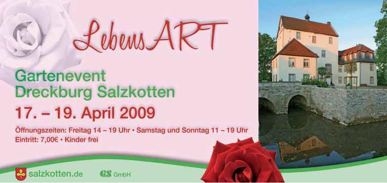 STADTQUELLE LebensArt: 1.Gartenevent vom 17.-19. April 2009 Seien Sie herzlich Willkommen auf der Dreckburg in Salzkotten!