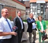 Neben den Vertretern der örtlichen Wohnungsunternehmen kam der GdW-Präsident auch ins Gespräch mit Gerhard Radeck (Landrat im Landkreis Helmstedt), Henning Konrad Otto (Erster Stadtrat Helmstedt),