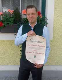 Wir gratulieren Thomas Schabl aus Oberdorf hat die Prüfung zum Diplom- Sommelier mit sehr gutem