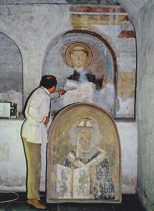 Totentanz von Metnitz 1 Rom, Vatikan, Pinakothek, Wandmalerei-Fragmente aus der Apsidenkuppel der Kirche Santi XII Apostoli in Rom, Melozzo da Forli (ca.