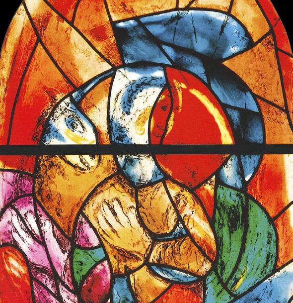 Kurier Nr. 39 26.9.2019 Parteien Organisationen Vereine 11 Marc Chagalls «Prophetenfenster» Auf den Spuren Gottes Die Glasfenster im Chor des Fraumünsters in Zürich sind in den Jahren 1969 1970 entstanden.