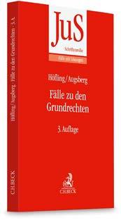 ISBN 978-3-406-72925-6 In Vorbereitung für Dezember 2019. JuS-Schriftenreihe Höfling/Rixen Fälle zum Staatsorganisationsrecht. Von Prof. Dr. Wolfram Höfling, Uni Köln, und Prof. Dr. Stephan Rixen, Uni Bayreuth.