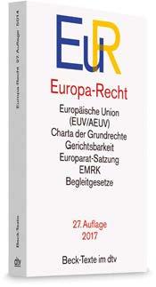 Europarecht Literaturempfehlungen 211 3. KOMMENTARE UND TEXTE Kommentar Geiger/Khan/Kotzur EUV/AEUV. Vertrag über die Europäische Union und Vertrag über die Arbeitsweise der Europäischen Union.