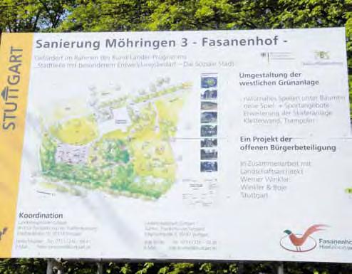 Juni 2011 Jubiläumsausgabe Stadtteilzeitung 50 Jahre Fasanenhof 21 Grenze, die Anforderungen an die Wohnungsqualität und die verkehrliche Anbindung stiegen.