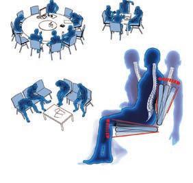 DAS RÜCKENGERECHTE UMFELD: ÜRO Aktiv-Stühle Aktiv-Stühle sind speziell für häufige Positionsund Haltungswechsel und für bewegtes Sitzen entwickelt worden.