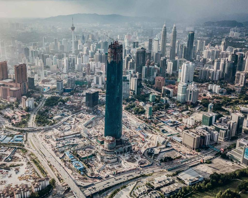 Superlativ als Normalfall Überall auf der Welt laufen gewaltige Bauprojekte, hier der Exchange 106 in Kuala Lumpur. Der 106-stöckige Büroturm wird das höchste Gebäude in Südostasien.