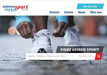 Sportportal auf dem Stand der Zeit: Neustart von Mainova Sport Rhein-Main Menschen bewegen mit Sport im Verein!