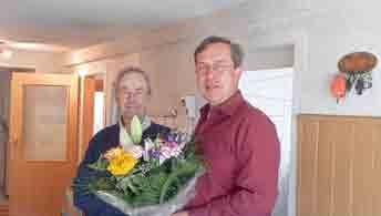 Der Ortsteilbürgermeister Ulrich Schramm wünschte dem Jubilar auch in Namen der Stadt Kaltennordheim weiterhin alles Gute und