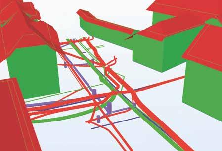 42 Projekte Quelle: RSW AG, Lyss 3-D-Modell der Werkleitungen und der Möblierung des Strassenraums alleinigen Ortung von Leitungen einsetzen.