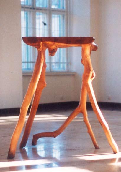 Schinkeltisch [Table of Schinkel] 1994 Buche, Höhe 120 cm.