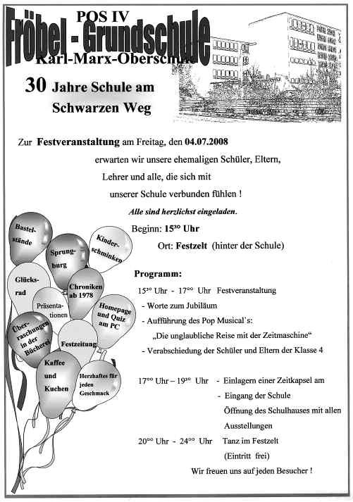 10 03.07.2008 Nr. 13/2008 Schulfest in der Grundschule Klieken Am 05.07.2008 von 10.00 Uhr bis 13.