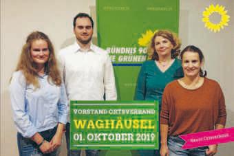 16 Mitteilungsblatt Waghäusel 11. Oktober 2019 Nr. 41 für die sich die Grünen in Waghäusel einsetzen wollen.