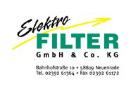 DIENSTLEISTUNG & HANDWERK Elektro Filter GmbH & Co. KG Straße und Hausnummer: Bahnhofstr. 10 58809 Neuenrade Klaus Filter Telefonnummer: 02392/61364 klaus.filter@elektro-filter.