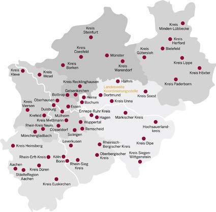 Kommunale Integrationszentren NRW 148 Die Kommunalen Integrationszentren Remscheid, Solingen und Wuppertal sind Teil einer bundesweit einmaligen Infrastruktur mit 54 Standorten in ganz