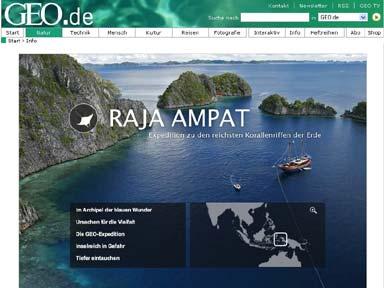 Nominierungen INFORMATION GEO.de: Raja Ampat Eine Reise nach Raja Ampat, einem der schönsten und vielleicht auch letzten Naturparadiese unserer Erde, können sich nicht viele leisten.