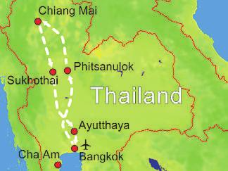 0171/9550505 Eingeschlossene Leistungen: Nonstop-Flug mit Thai Airways von Frankfurt/Main nach Bangkok und zurück 7 x Übernachtung während der Rundreise in