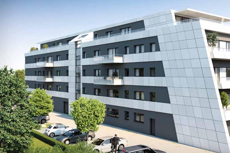 30 MÖNCHENGLADBACH WÄCHST Das Casa Delux in Hürth bei Köln ist das aktuelle Referenzobjekt des Wegberger Planungs- und Baubüros. Visualisierung: Casa Lux Immobilien GmbH & Co.