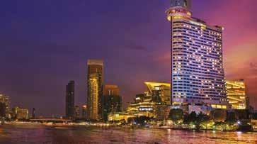 Bangkok & die Zentralregion 48 49 eindrucksvolles Panorama, das man bei einem Spitzenmenü oder einem fruchtigen Cocktail genießen kann.