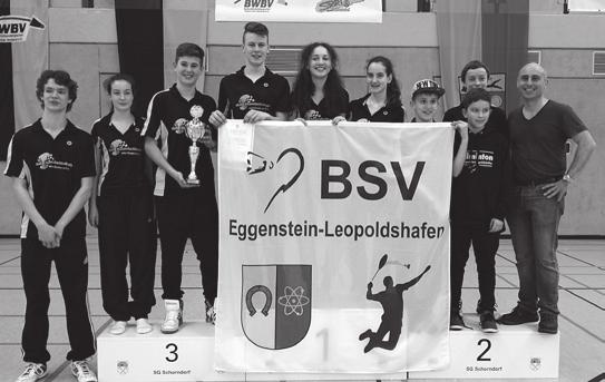Baden-Württembergischer Badminton Verband e.v. 4 /2015 April BSV Eggenstein-Leopoldshafen: Südostdeutscher Mannschaftsmeister U15 Herzliche Glückwünsche!