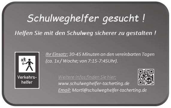 Tachertinger Gemeindebote Nr. 11/2019 vom 15. November 2019 Seite 14 Vereinsnachrichten Spende- und Schenkaktion Tachertinger Christkindl von 2. bis 24.